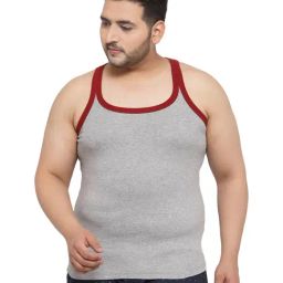 Melon by PlusS Grey Cotton Regular Fit Vest-image-58