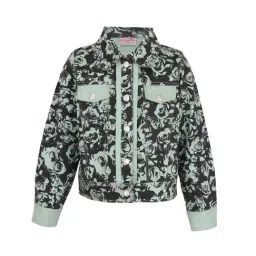 Cutecumber Kids Green Printed Jacket-image-20