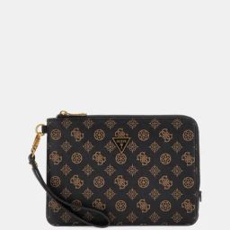 Guess Men Brown Printed PU Pouch Wallet-85