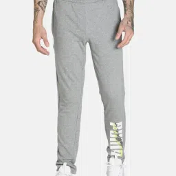 Puma Grey Cotton Printed Slim Fit Track Pants-image-45