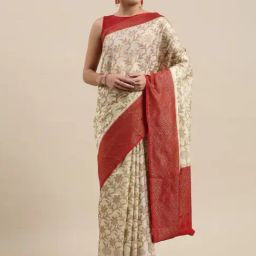 Banarasi Silk Works Beige Silk Woven Saree With Unstitched Blouse-image-41