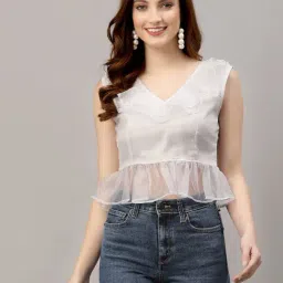 NEUDIS White Peplum Top-picture-25