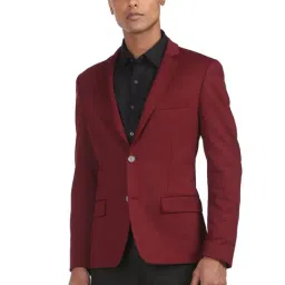 AD by Arvind Red Slim Fit Blazer-image-44