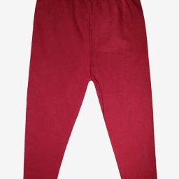Kiddopanti Kids Wine Solid Leggings-image-18