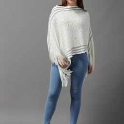 SHOWOFF Off White Wool Poncho-image-68