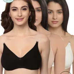 Inner Sense White & Black Full Coverage Backless Bra - Pack of 3-picture-12