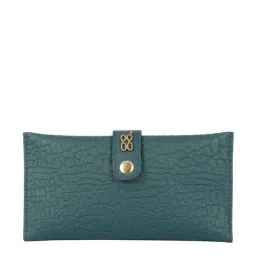Baggit Blue Textured Bi-Fold Wallet for Women-image-33