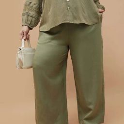 Nexus by Lifestyle Green Plain Trousers-picture-10