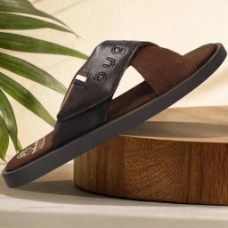 Bugatti Men Derek Tan Cross Strap Sandals-30