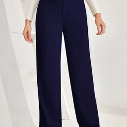 KERI PERRY Women Relaxed Straight Leg High-Rise Trousers-image-55