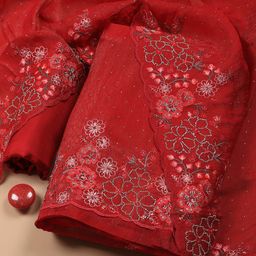 Meena Bazaar Art Silk Unstitched Dress Material-image-52