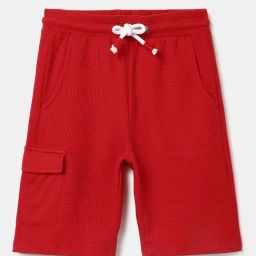 United Colors of Benetton Kids Red Textured Pattern Short-picture-25