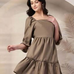Style Quotient Beige Casual Dress-image-12