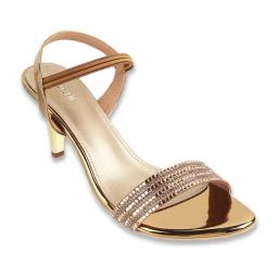 Mochi Women's Antique Gold Ankle Strap Sandals-picture-28