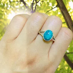 GenZcomplex Brass Turquoise Finger Ring-image-21