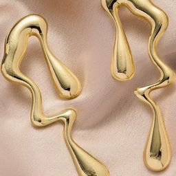 FIMBUL Gold-Plated Fluid Shaped Studs-picture-14