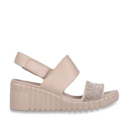 Skechers Women's PIER AVE Mauve Back Strap Wedges-image-14