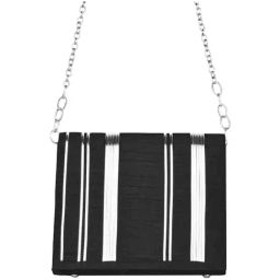 Rocia Black Striped Medium Sling Handbag-picture-16