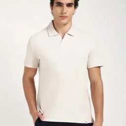 Calvin Klein Jeans Off White Regular Fit Polo T-Shirt-image-82