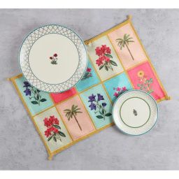 India Circus By Krshna Mehta Multi Velvet Printed Placemats-18