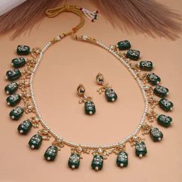 Panash Gold Plated Necklace & Earrings Set-25