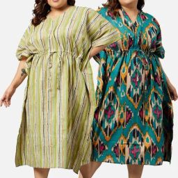 Secrets By ZeroKaata Multicolored Cotton Printed Kaftan-picture-13