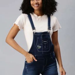 SHOWOFF Navy Blue Cotton Dungree-image-23