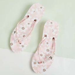 Fame Forever by Lifestyle Kids Pink & White Flip Flops-picture-34