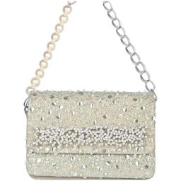 Rocia Silver Fabric Clutch-image-0