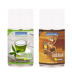 Airance 250 ml Each Green Tea & Oud Wood Spray Air Freshener Automatic Spray (Pack of 2)-image-108