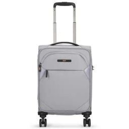 VIP Grey 8 Wheels Small Soft Cabin Trolley Bag 36.5 cm-image-85