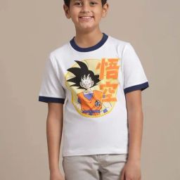 Kidsville White & Orange Cotton Printed T-Shirt-image-23