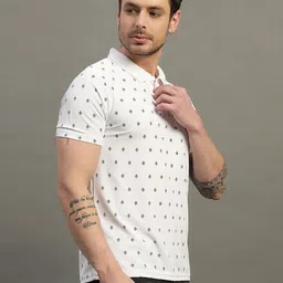 TIMBER HITCH Men Printed Polo Collar T-shirt-picture-12