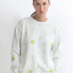 RAREISM Off White Blended Printed Long Sleeves Sweatshirt-image-90