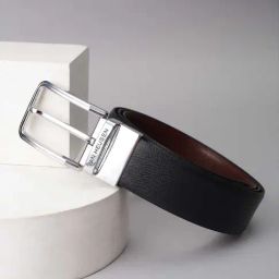 Van Heusen Black & Brown Leather Reversible Formal Belt-36