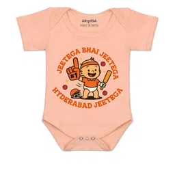 Arvesa Kids-Unisex Peach Cotton Rompers-picture-8