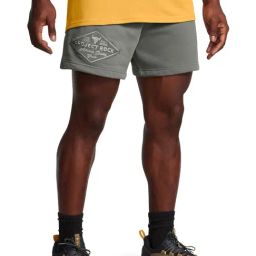 Under Armour Green Cotton Loose Fit Sports Shorts-image-17
