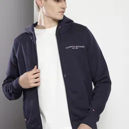 Tommy Hilfiger Brand Logo Embroidered Detail Hooded Sweatshirt-picture-14