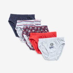 HOP Kids by Westside Red Football Printed Briefs - Pack of 5-image-45