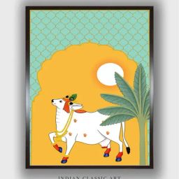 Indian Classic Art Multicolor Canvas Abstract Wall Art-image-86