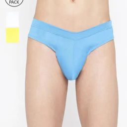 La Intimo Multicolored Comfort Fit Briefs - Pack Of 3-image-51