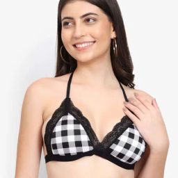 PARKHA Black Printed Plunge Bra-image-73