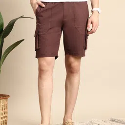 Mast & Harbour Men Pure Cotton Cargo Shorts-picture-43