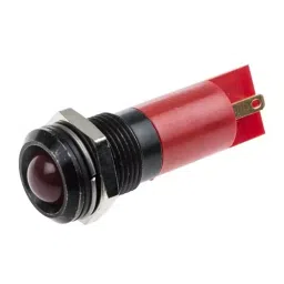 RS PRO Red Panel Mount Indicator , Mounting Hole Size 16 mm, Termination Type Solder Tab, Model No 203969-16