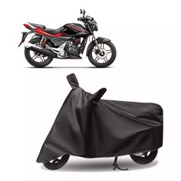 Auto Pearl Polyester Two Wheeler Cover for Hero CBZ Extreme (Grey)-image-3