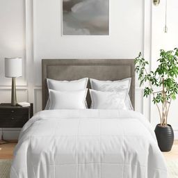 tundwal's White Geometric Microfibre Heavy Winter 300 GSM Double Bed Comforter-picture-0