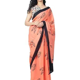 Craft Musium Abstract Printed Pure Cotton Block Print Saree-picture-47