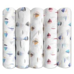 Trance Home Linen Super Soft Cotton Malmal Swaddle Cloth Pack of 5 - Off White-image-58