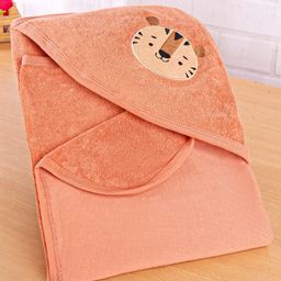 Simply Terry Knit Hooded Towel with Tiger Patch L 80 x B 80 - Light Brown-image-28