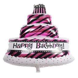 Decor Mantra cake shape big large size foil balloon for party decorration - Pink - Pack of 1-image-28